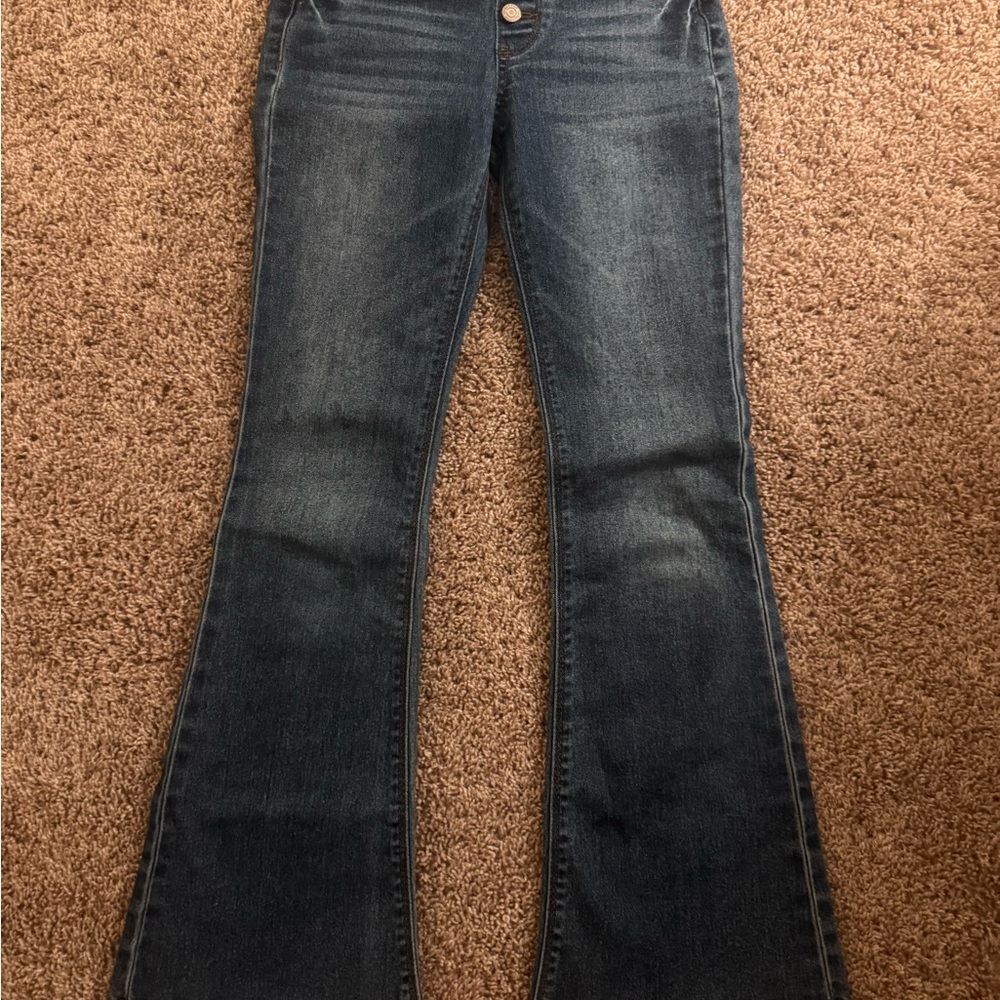 Girls Vanilla Star Blue Flare Jeans- size 8